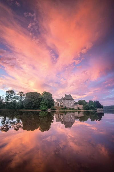 Cloudy Sunsets: Abbaye De Paimpont III In Broceliande by Philippe Manguin