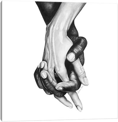 Never Let Go Series I Canvas Art Print - Hyper-Realistic & Detailed Drawings