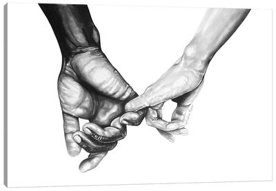 Never Let Go Series II Canvas Art Print - Hyper-Realistic & Detailed Drawings