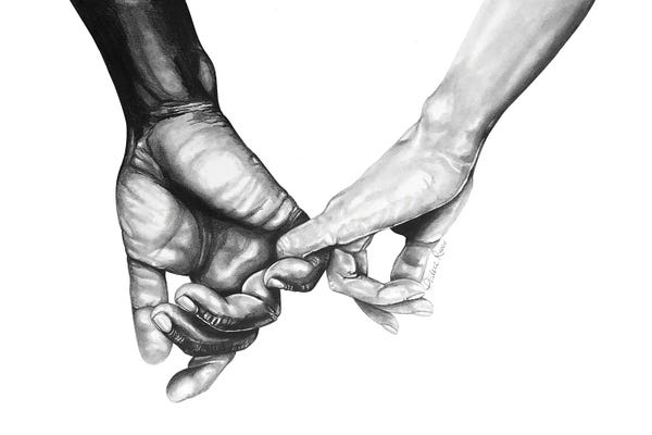 Large Black & White Art - Canvas Prints: Never Let Go Series II by Philece Roberts