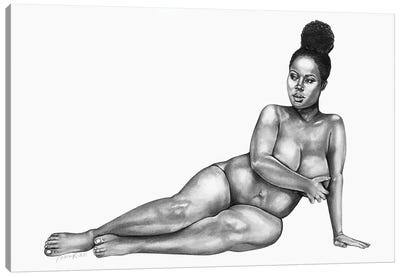 Figure Study II Canvas Art Print - Body Positivity Art