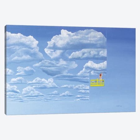 Samantha Paints The Sky Canvas Print #PHS38} by Paul Hastings Canvas Art