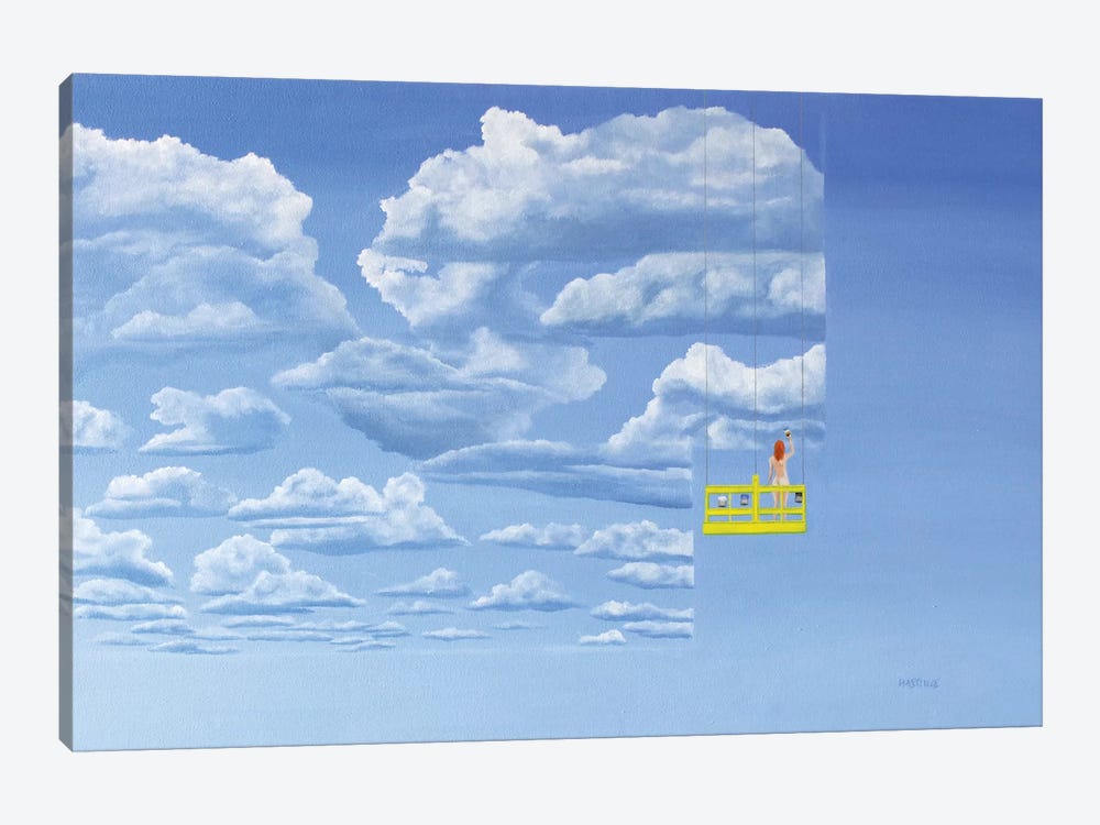Samantha Paints The Sky by Paul Hastings 1-piece Canvas Print
