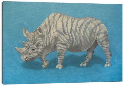 Zhinoceros Canvas Art Print - Rhinoceros Art