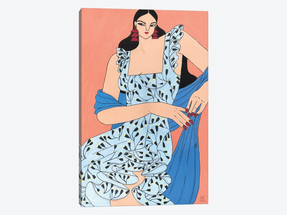 Maria Ana In Blue by Ping Hatta 1-piece Canvas Print