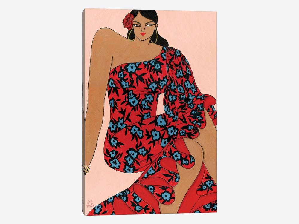 Maria Ana In Red by Ping Hatta 1-piece Canvas Art