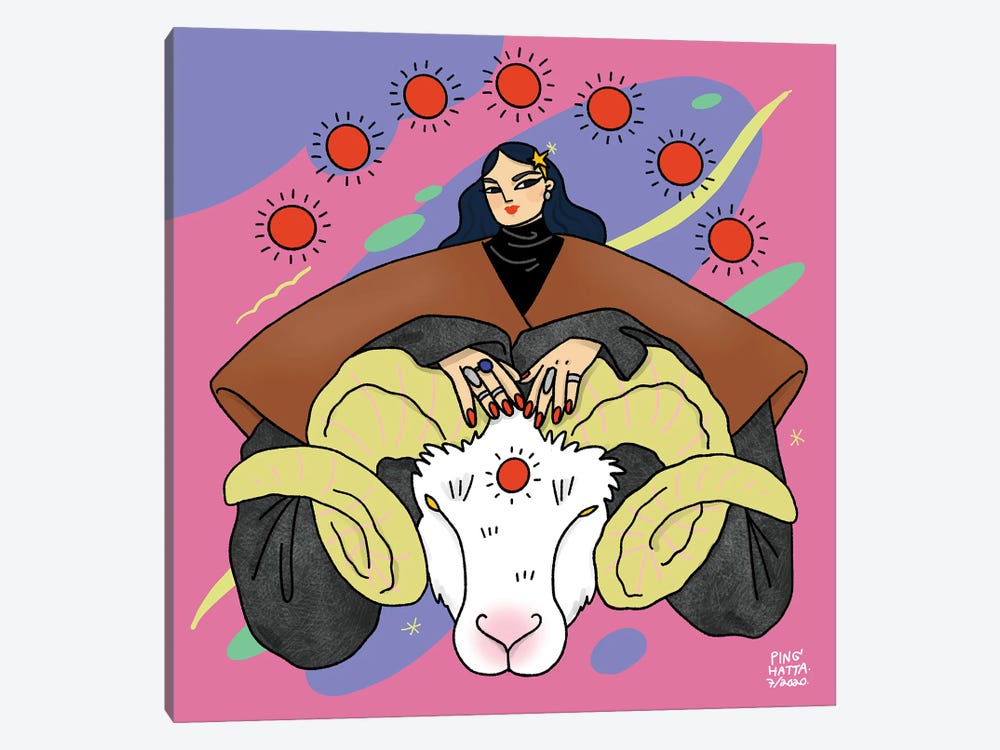Aries In Jw Anderson by Ping Hatta 1-piece Canvas Artwork