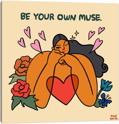 Be Your Own Muse Canvas Art Print - Ping Hatta