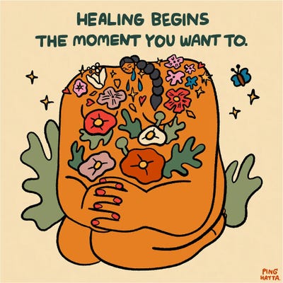 Healing Begins The Moment You Want To by Ping Hatta multi panel art