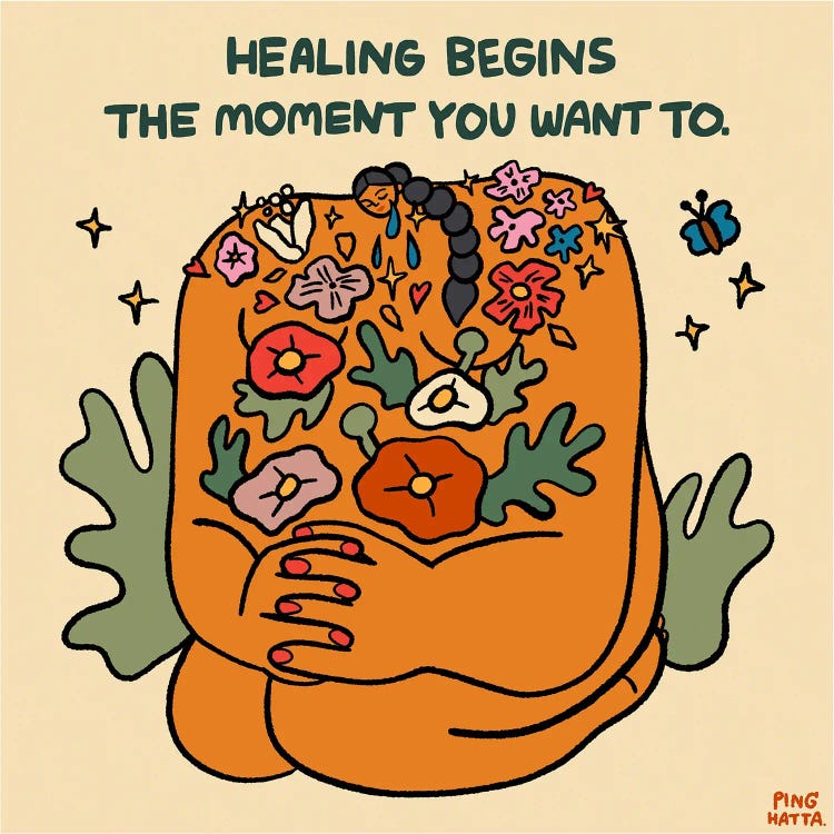 Healing Begins The Moment You Want To by Ping Hatta wall art