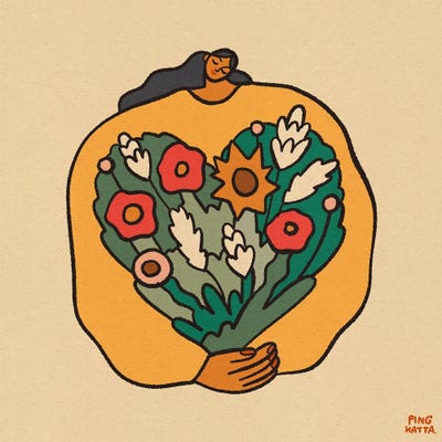 Take Care by Ping Hatta multi panel art