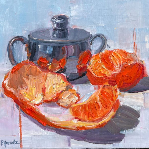 Oranges: Orange And Creamer by Pattie Horwitz