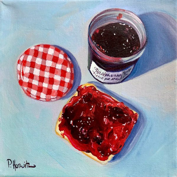 Modern Farmhouse Décor: Raspberry Jelly And Toast by Pattie Horwitz
