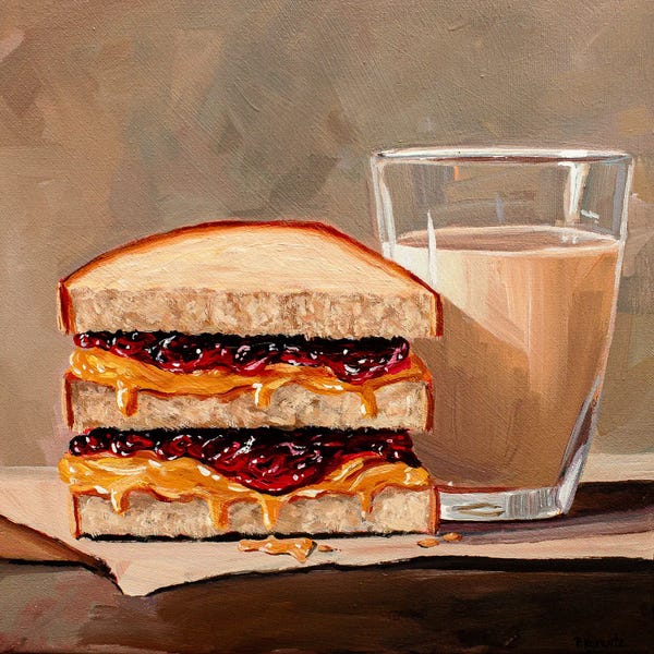 Peanut Butter And Jelly With Milk