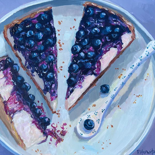 The Art Of Fine Dining: Blueberry Cheesecake by Pattie Horwitz