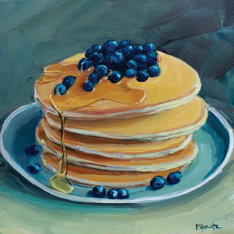 Blueberry Pancakes by Pattie Horwitz wall art