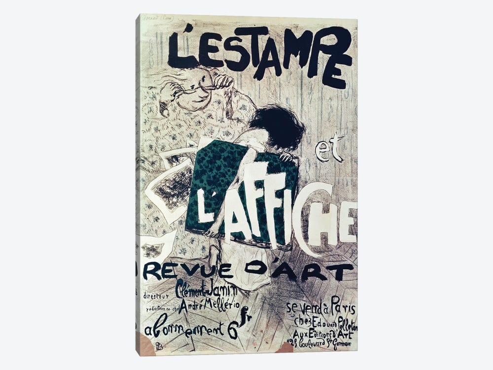 Poster Advertising The 'L'Estampe Et L'Affiche Revue D'Art', 1897 by Pierre Bonnard 1-piece Canvas Print