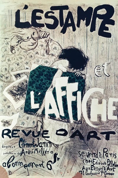 Post-Impressionism: Poster Advertising The 'L'Estampe Et L'Affiche Revue D'Art', 1897 by Pierre Bonnard