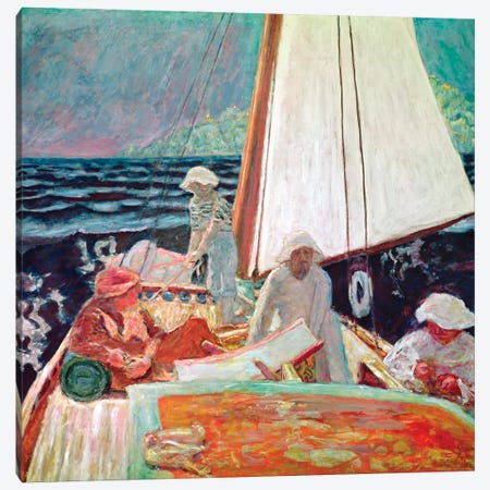 Signac And His Friends Sailing, 1924-25 Canvas Print #PIB110} by Pierre Bonnard Canvas Art
