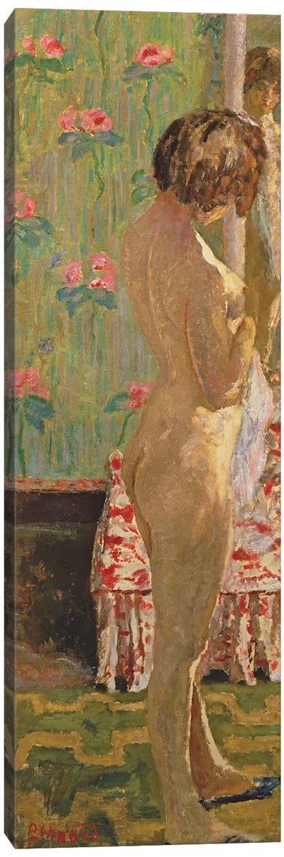 Standing Female Nude Canvas Art Print - Pierre Bonnard