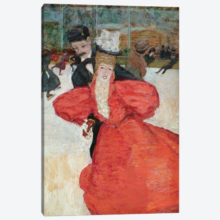 The Ice Rink Or The Skaters, C.1896-98 Canvas Print #PIB153} by Pierre Bonnard Canvas Art