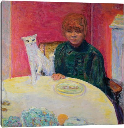 Woman With A Cat, 1912 Canvas Art Print