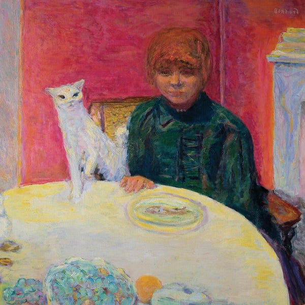 Post-Impressionism: Woman With A Cat, 1912 by Pierre Bonnard