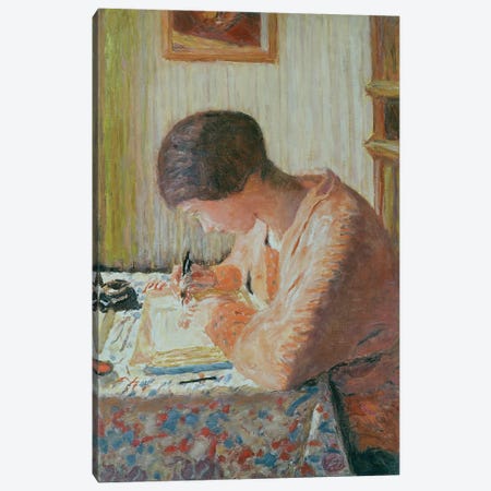Woman Writing Canvas Print #PIB206} by Pierre Bonnard Art Print