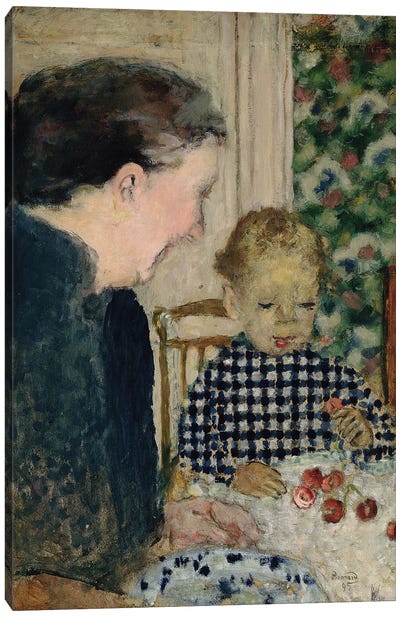Child Eating Cherries, 1895 Canvas Art Print - Post-Impressionism Art