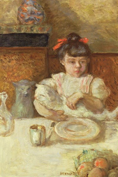 Child With Cats, C.1906 by Pierre Bonnard framed canvas print