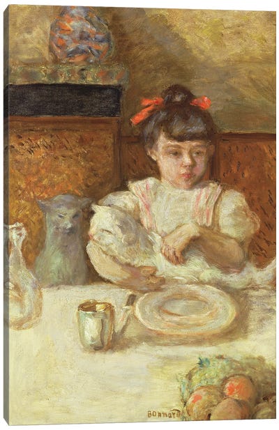 Child With Cats, C.1906 Canvas Art Print - Post-Impressionism Art