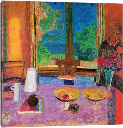 Dining Room On The Garden, 1934-35 Canvas Art Print - Pierre Bonnard