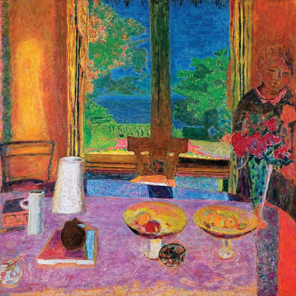 Interiors: Dining Room On The Garden, 1934-35 by Pierre Bonnard