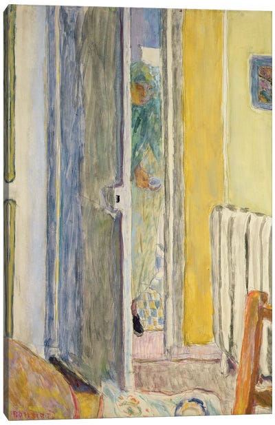 A Woman Entering The Living Room, 1942 Canvas Art Print - Pierre Bonnard