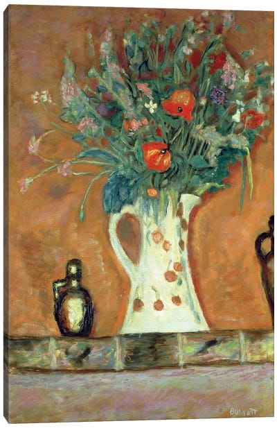 Flowers On A Mantelpiece, 1913 Canvas Art Print