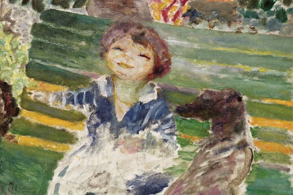 Post-Impressionism: Little Girl With A Dog, 1929-32 by Pierre Bonnard
