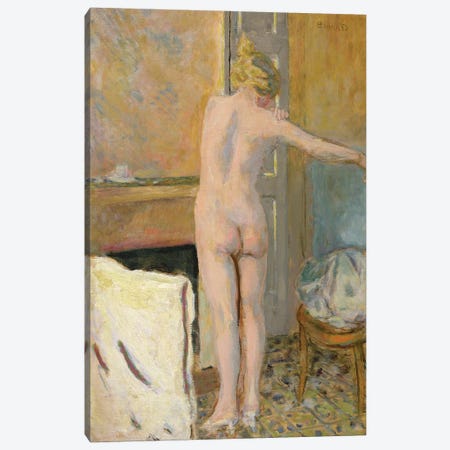 Nude In Front Of A Mantelpiece Canvas Print #PIB82} by Pierre Bonnard Canvas Art Print