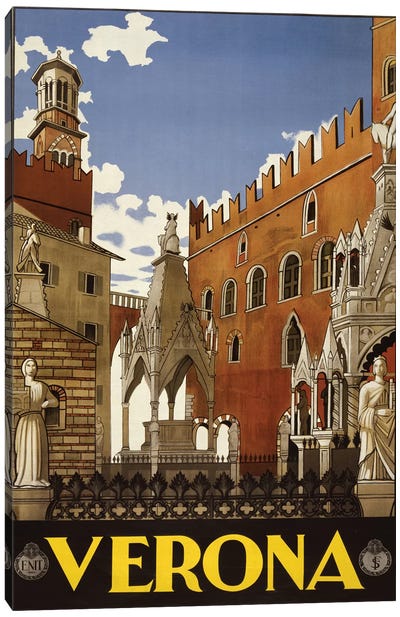 Verona, Italy Travel Poster Canvas Art Print