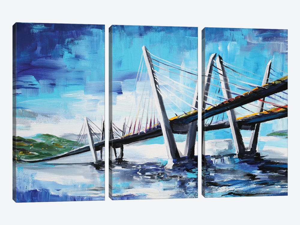 Cool Bridge by Piero Manrique 3-piece Canvas Artwork