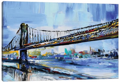 Long Bridge Canvas Art Print - Piero Manrique