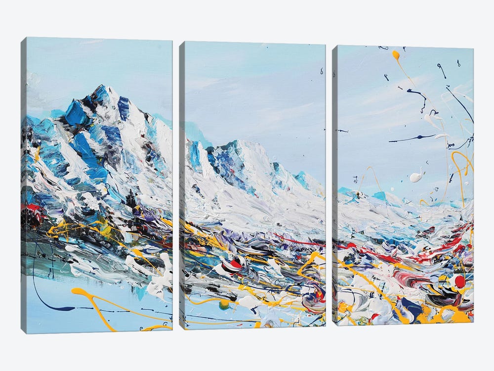 Mountain Fun by Piero Manrique 3-piece Canvas Art Print