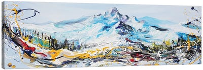 Mountain Peak Canvas Art Print - Abstract Landscapes Art
