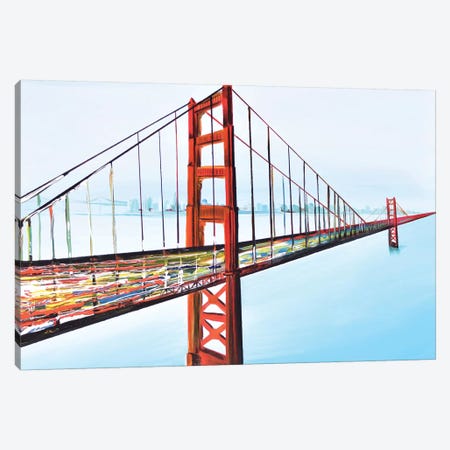 Golden Gate Bridge Canvas Print #PIE24} by Piero Manrique Canvas Art Print