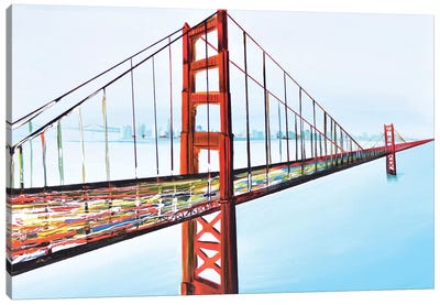 Golden Gate Bridge Canvas Art Print - Piero Manrique
