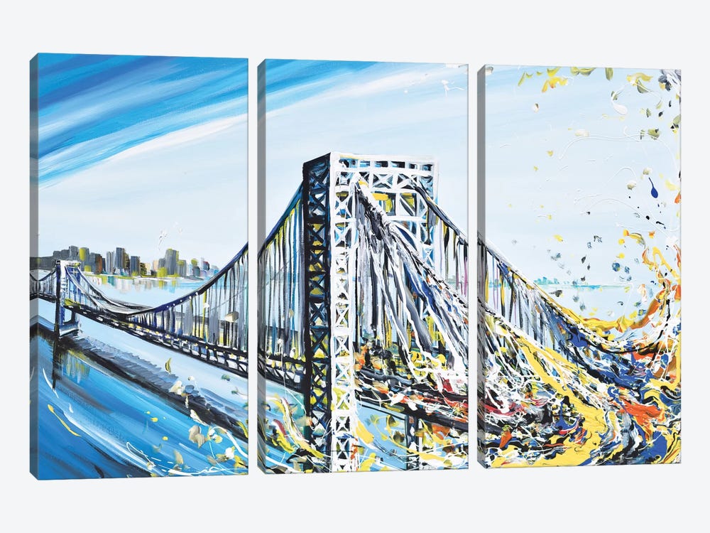 GW Bridge by Piero Manrique 3-piece Canvas Art Print