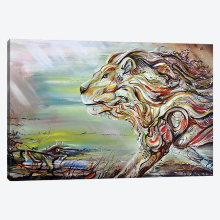 Lion Heart Canvas Print #PIE29} by Piero Manrique Canvas Wall Art