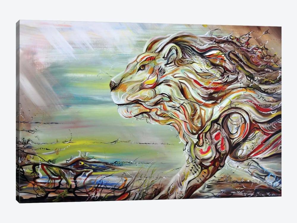 Lion Heart by Piero Manrique 1-piece Canvas Wall Art