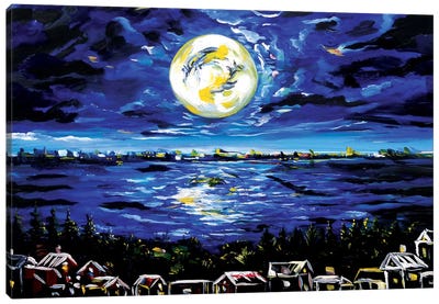 Moon Landscape Canvas Art Print - Piero Manrique