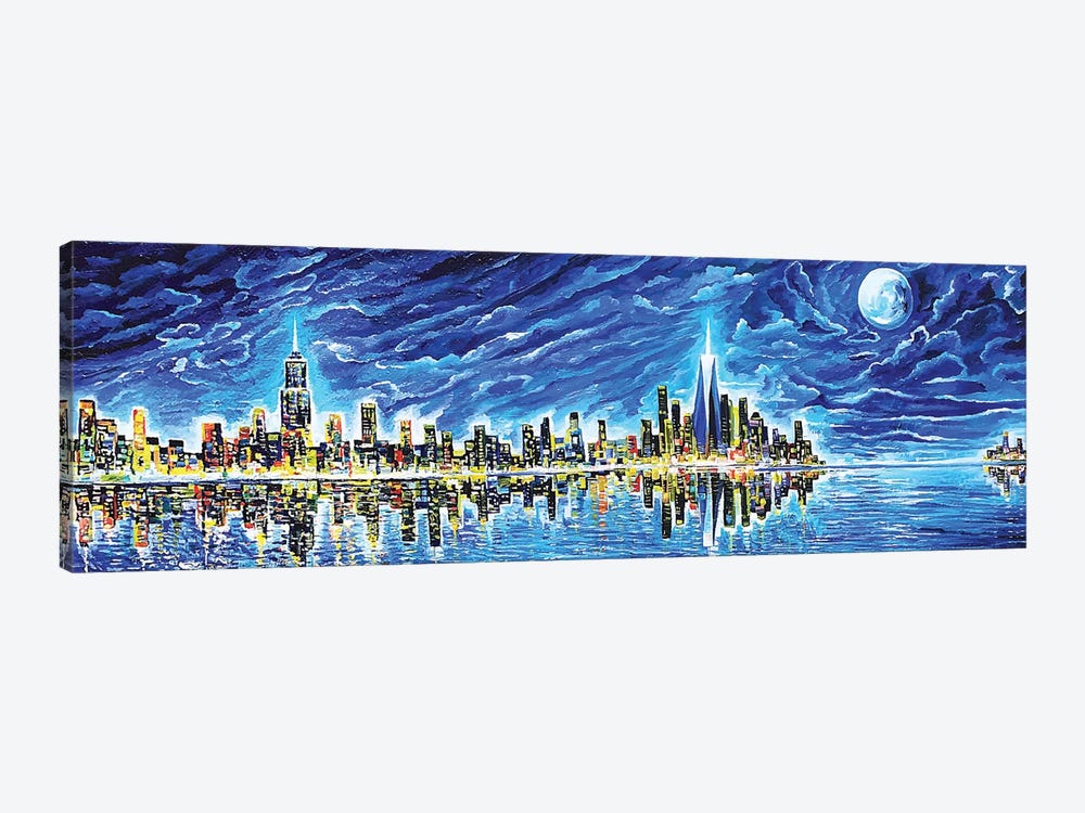 New York Sky Night by Piero Manrique 1-piece Canvas Art
