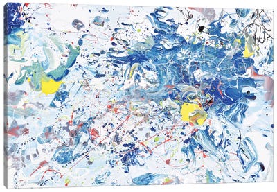 Ocean Mist Canvas Art Print - Similar to Jackson Pollock